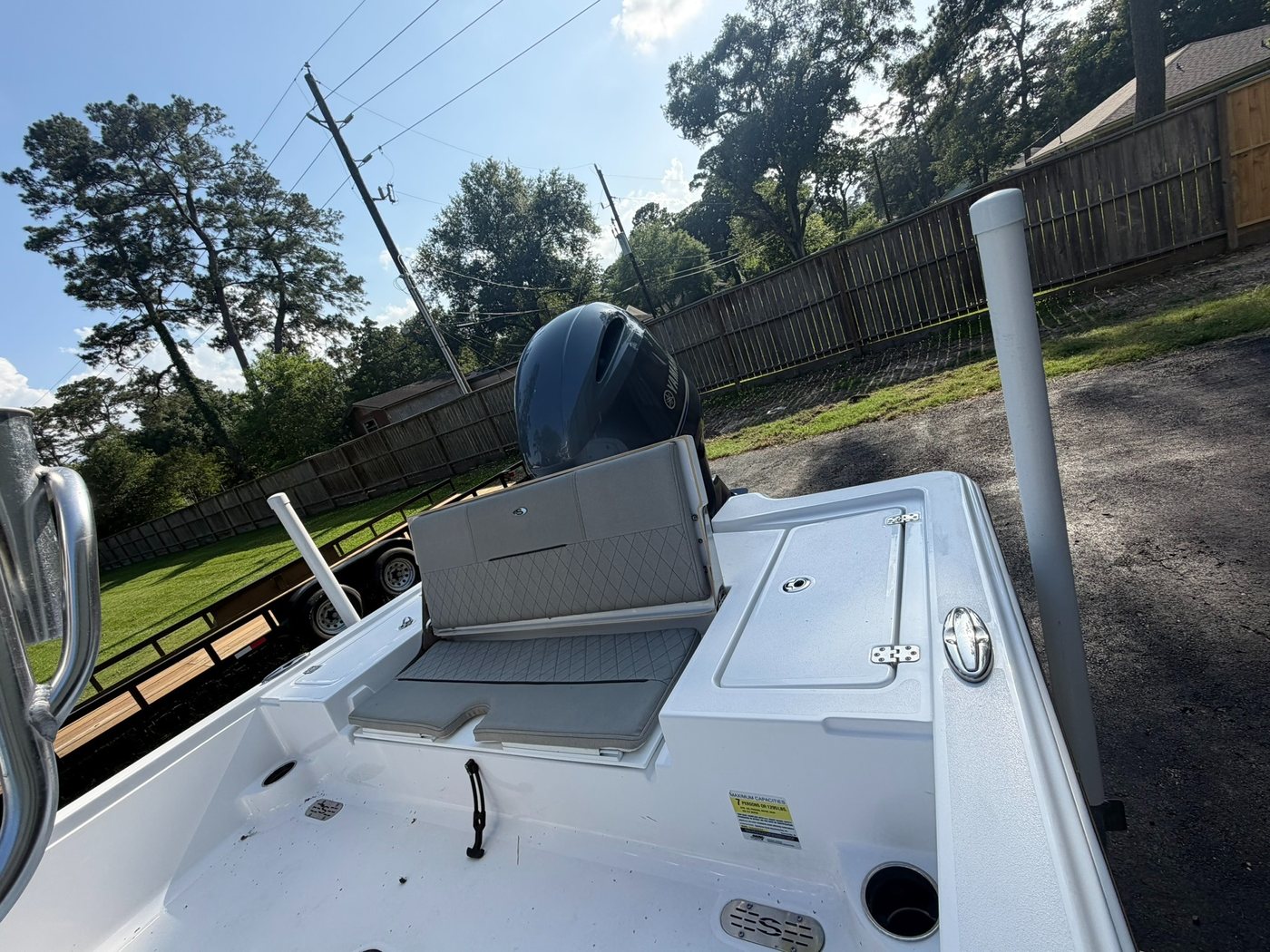 Rear deck and seating